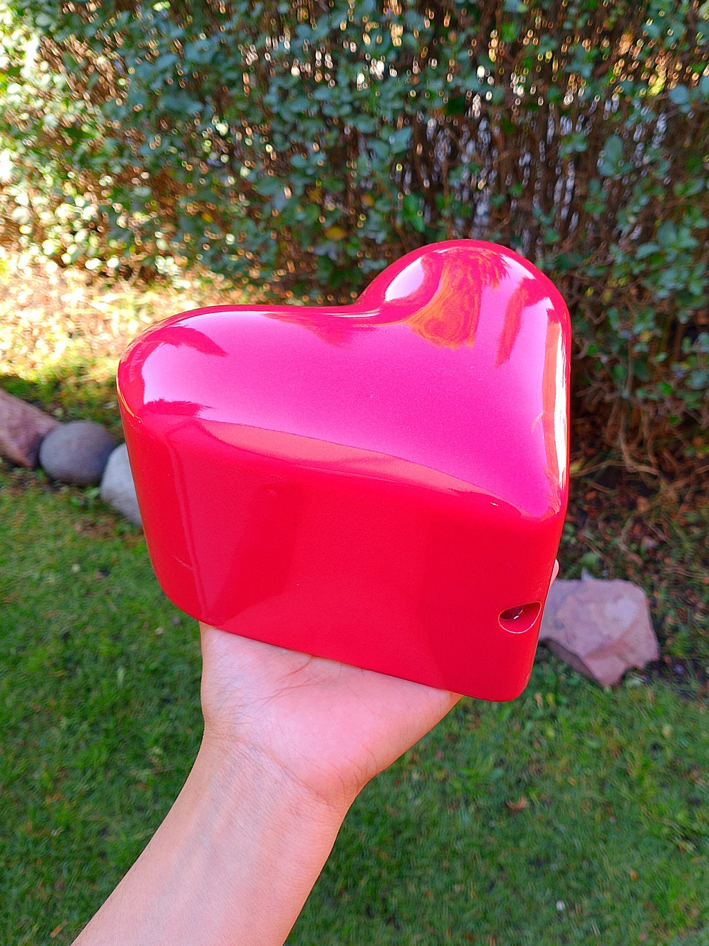 Maceta colgante - corazón rojo