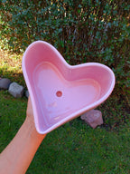 Maceta de cerámica - corazón rosa
