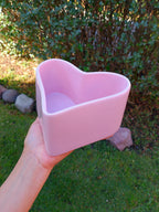 Maceta de cerámica - corazón rosa