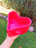 Maceta de cerámica - corazón rojo